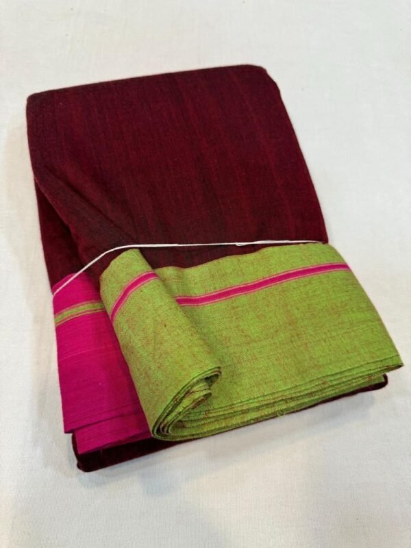 Patteda Anchu Cotton Sarees Plain