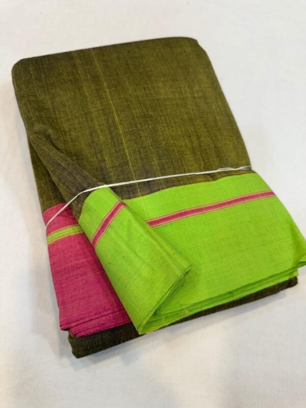 Patteda Anchu Cotton Sarees Plain
