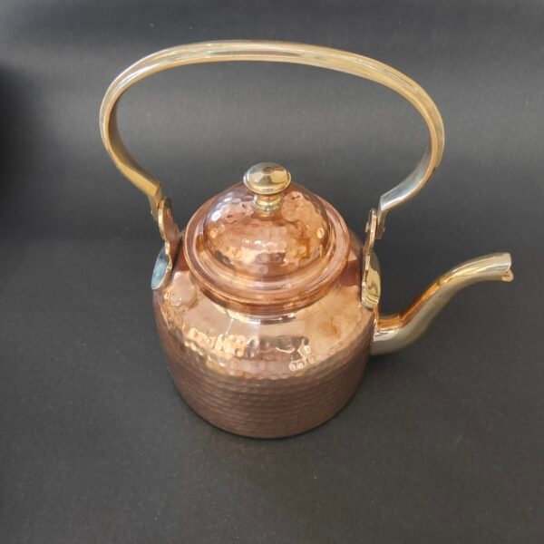 Copper Kettle hammered with Kalai Coated .750ml