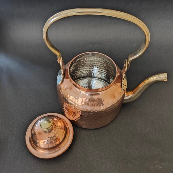 Copper Kettle hammered with Kalai Coated .500ml
