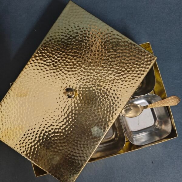 Anjaraipetti Hammered Rectangular " kalai coated