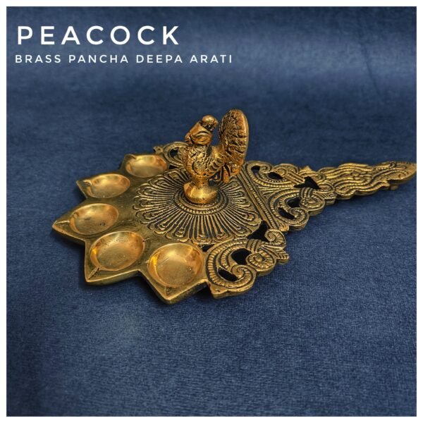 Peacock Pancharti Diya