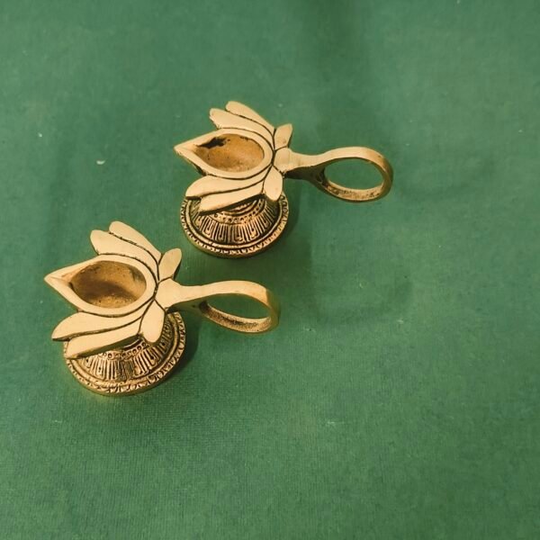 Lotus Diya with handle