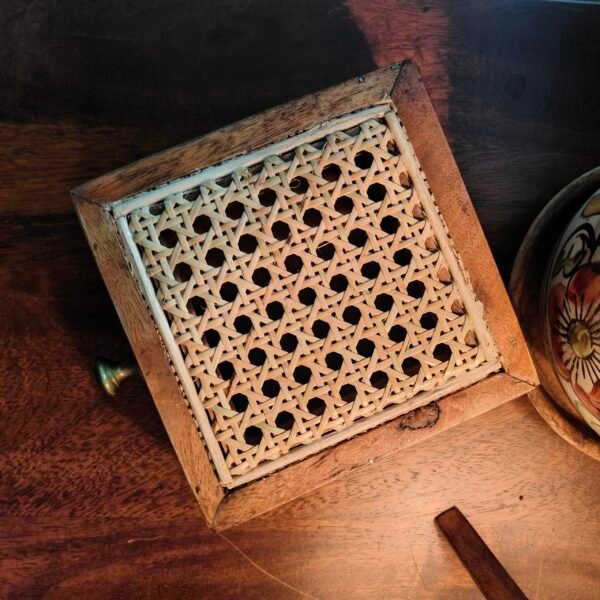Sheesham wooden Cane Box Square 6*6