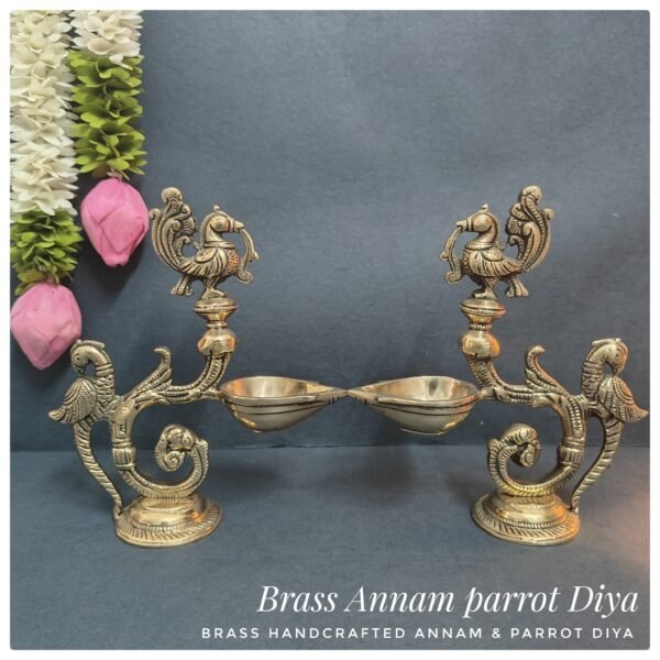Brass handcrafted Annam Parrot Diyas