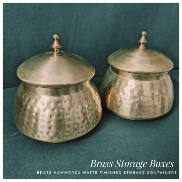 Brass Matte Finished Storage Canister