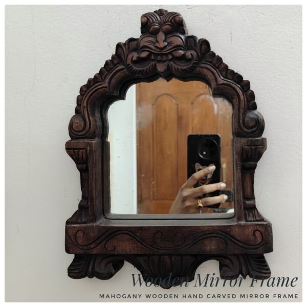 Wooden hand-carved Mirror Frame From Mahogany - Design of Yazhi.
