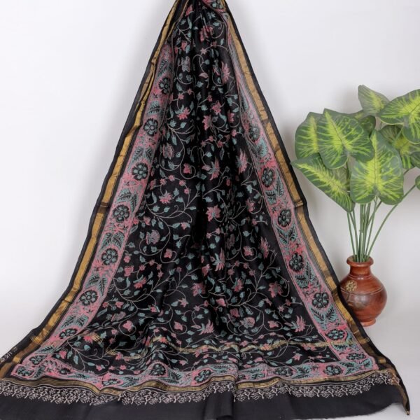 Block Printed Chanderi Silk Duppatta