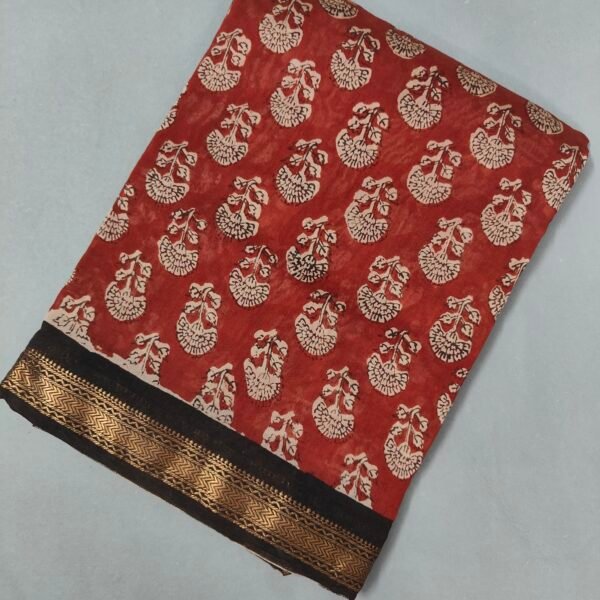 Maheshwari Silk Saree – Bagru Dabu Hand Block Print | Natural Eco Print | Kilol Exclusive Collection