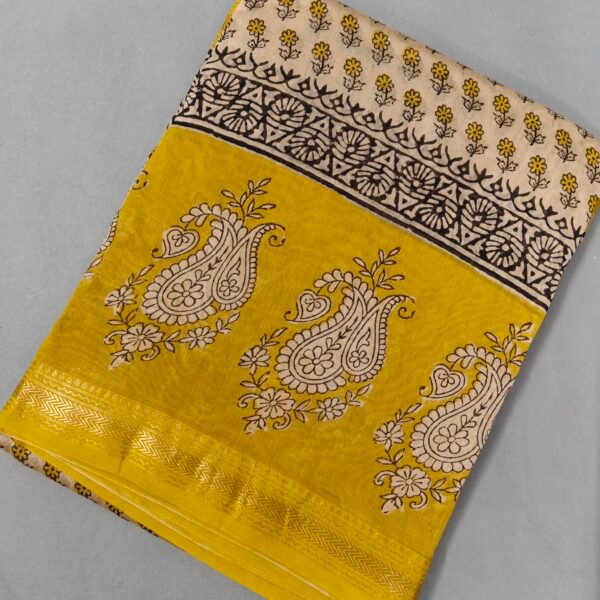 Maheshwari Silk Saree – Bagru Dabu Hand Block Print | Natural Eco Print | Kilol Exclusive Collection