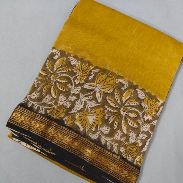 Maheshwari Silk Saree – Bagru Dabu Hand Block Print | Natural Eco Print | Kilol Exclusive Collection